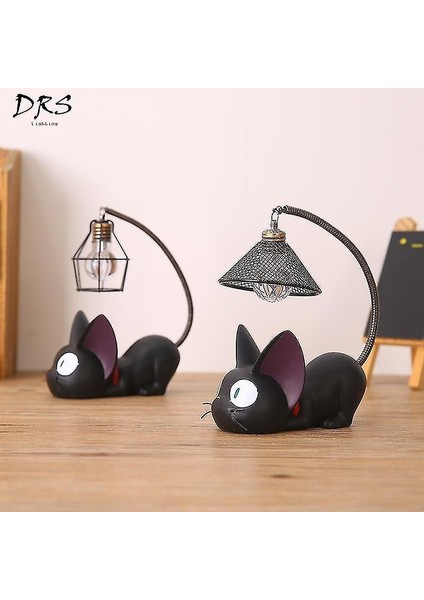 Lambalar Yaratıcı Reçine Zanaat Masa Lambası Gigi Kedi Nightlight (Yurt Dışından)