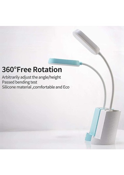 Desk Lamp Eye-Caring Table Lamps, Dimmable Office Lamp With USB Charging Port, 3 Color Modes,3 Brightness Levels(White) (Yurt Dışından)