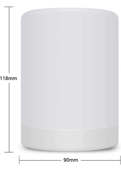LED Gece Işık Taşınabilir Masa Başucu Lambaları Şarj Edilebilir Sıcak Beyaz Işık ve Renk Değiştirme Rgb Akıllı Dokunmatik Renkli Lamba | Gece Işıkları (Yurt Dışından)