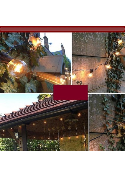 Açık Dize Işık 25FT G40 Küre Veranda Işıkları, Parti Dekoru Için Su Geçirmez Bağlanabilir Asılı Işık, E12 Baz (2 Yedek) (Yurt Dışından) fırsatları