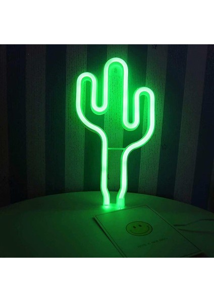 LED Neon Işaretler Sıcak Duvar Lambası Odası Dekor Işığı Çocuk Yatak Odası Için Işık Yukarı Tatil Bar Parti Düğün Noel (Kaktüs) (Yurt Dışından)