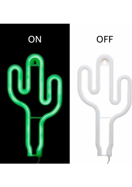 LED Neon Işaretler Sıcak Duvar Lambası Odası Dekor Işığı Çocuk Yatak Odası Için Işık Yukarı Tatil Bar Parti Düğün Noel (Kaktüs) (Yurt Dışından)