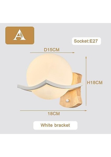 Modern Minimalist LED Duvar Aplik Yatak Odası Başucu Koridor Yaratıcı Vanity Işık Gölge Lüks Oturma Odası Duvar Lambası Dekor (Beyaz) (Yurt Dışından)