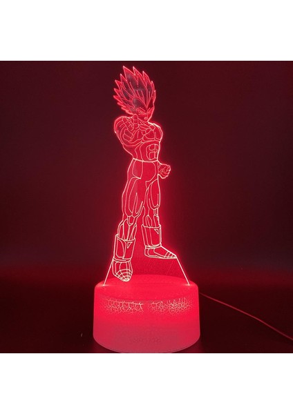 Ejderha Topu Vegeta 3D Gece Lambası LED Renkli Dekoratif Masa Lambası (Yurt Dışından)