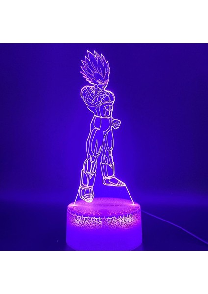 Ejderha Topu Vegeta 3D Gece Lambası LED Renkli Dekoratif Masa Lambası (Yurt Dışından)