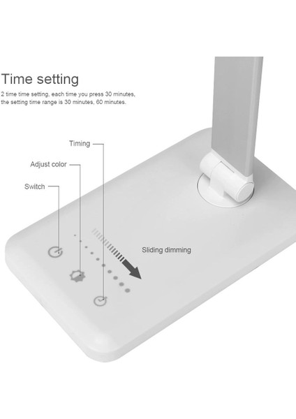 Kademesiz Dim Masa Okuma Işık Katlanabilir Dönebilen Dokunmatik Anahtarı LED Masa Lambası Dc 5 V USB Şarj Portu Zamanlama Masası Lambası | Masa Lambaları (Yurt Dışından) indirimleri
