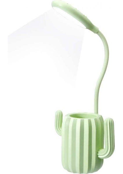 Kaktüs Yaratıcı Masa Lambası Kalem Tutucu Nightlight Ayarlanabilir Parlaklık Dokunmatik LED Oyun Masası Lambası Masaüstü Dekorasyon Kız Çocuk Kız Yeşil Kavrama ( (Yurt Dışından)