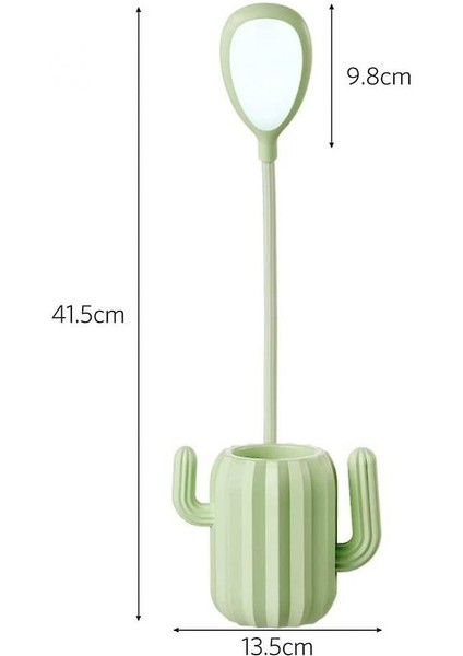 Kaktüs Yaratıcı Masa Lambası Kalem Tutucu Nightlight Ayarlanabilir Parlaklık Dokunmatik LED Oyun Masası Lambası Masaüstü Dekorasyon Kız Çocuk Kız Yeşil Kavrama ( (Yurt Dışından)