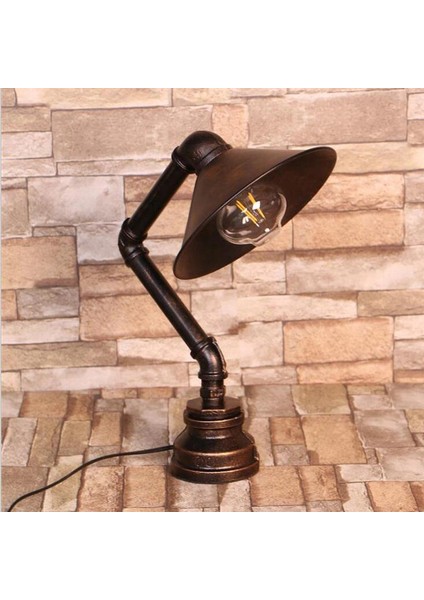Endüstriyel Buhar Punk Çalışma Işık 110 V 220 V Anahtarlama E27 Masa Işık Su Borusu Demir Masa Masası Başucu Yatak Odası Lambası | LED Masa Lambaları (Yurt Dışından) fırsatları