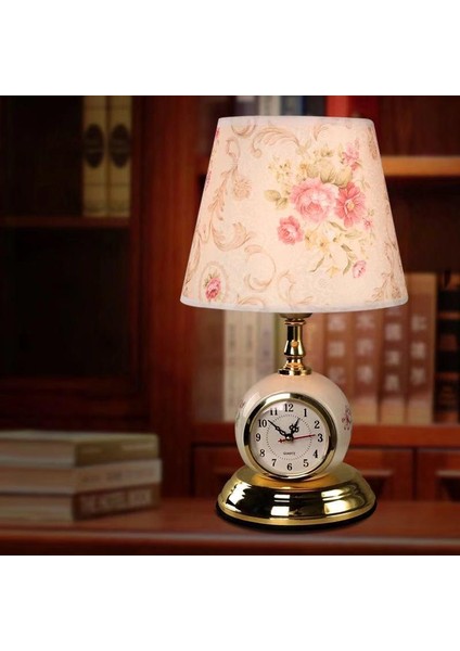 Modern Saat Masa Lambası 5 Stilleri Oturma Odası Yatak Odası Işık Gece Zarif Sıcak Kaplama Kumaş Masası Işıkları Armatür | LED Masa Lambaları (Yurt Dışından)