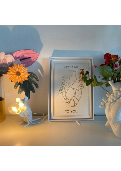 Seletti Morden Fare Masası Lambaları LED Başucu Masa Lambası Ev Yatak Odası Için Dekorasyon Art Deco Sıçan Gece Işıkları Ab / Au / Abd / Ingıltere Fiş (Siyah) (Yurt Dışından)
