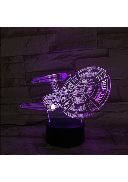 Yıldız Trek USB 3D Anime Gece Lambası Atmosfer LED Masa Lambası (Yurt Dışından)
