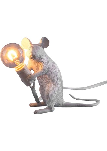 Mouse Desk Lamps Seletti Morden LED Bedside Table Lamp For Home Bedroom Decoration Art Deco Rat Night Lights Eu/au/us/uk Plug(Lying Gold) (Yurt Dışından)