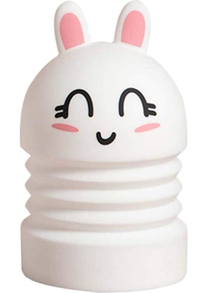 Uonlytech Silicone Rabbit Lamp Colorful Bunny Bedside Night Light Desktop Animal LED Lamp Infant Baby Sleeping Table Lamp Bedroom Night Lamp (Yurt Dışından)