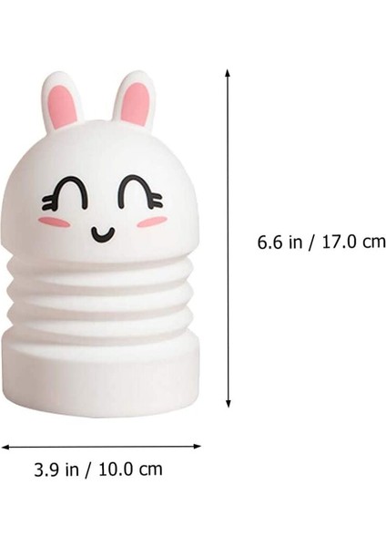 Uonlytech Silicone Rabbit Lamp Colorful Bunny Bedside Night Light Desktop Animal LED Lamp Infant Baby Sleeping Table Lamp Bedroom Night Lamp (Yurt Dışından)