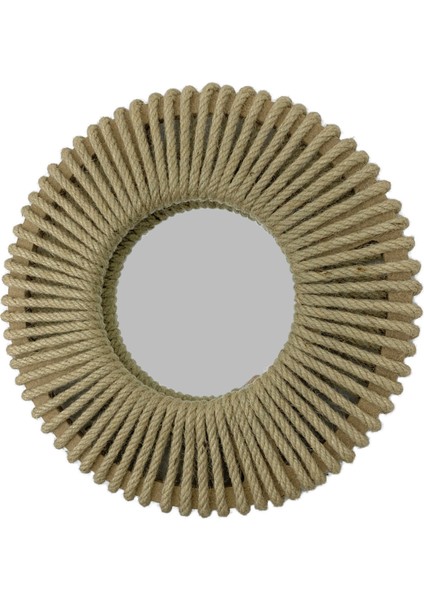 Dekoratif Hasır Ayna Küçük 6 mm Ipli