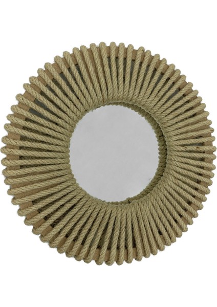Dekoratif Hasır Ayna Küçük 6 mm Ipli