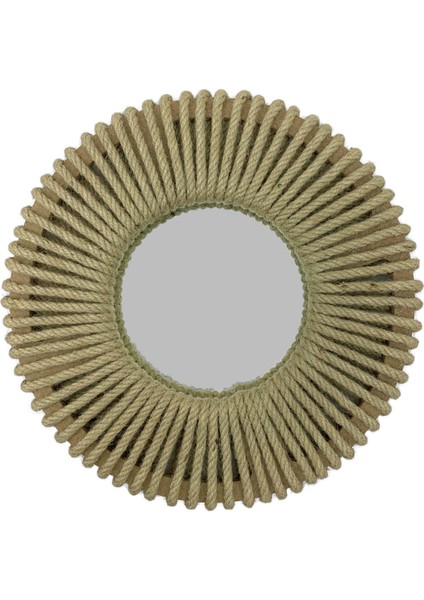 Dekoratif Hasır Ayna Küçük 6 mm Ipli