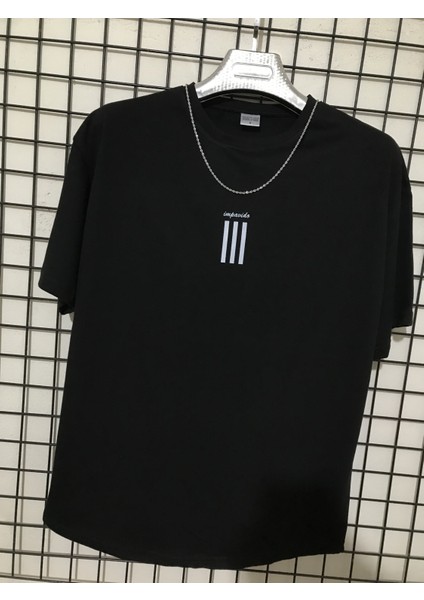 Oversize Tşirt Siyah Impavido 3 Çizgi fiyatları