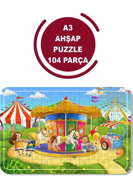 Atlı Karınca A3 104 Parça Ahşap Puzzle