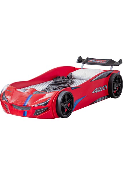Sports Çocuk Odası Takımı, Kırmızı - Merso Arabalı Yatak - Dolap - Masa - Şifonyer fiyatları