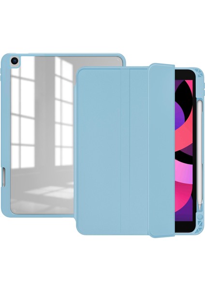 iPad 9. Nesil 2021 10.2" Uyumlu Kılıf Ayrılabilen Mıknatıslı Kapaklı Kalem Bölmeli Standlı Smart