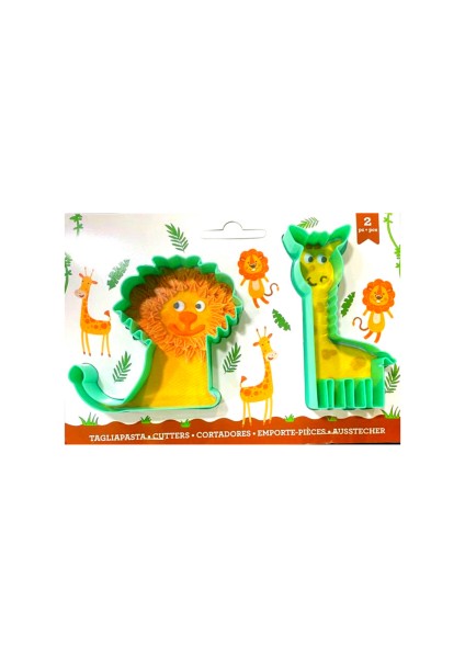 Aslan Zürafa Plastik Kurabiye Kesme Set