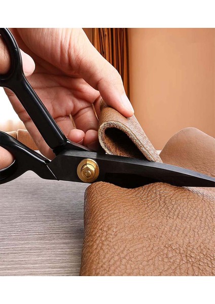 12" 30.50 cm Siyah Saplı Çelik Somunlu Profesyonel Kumaş Kesim Makası Set