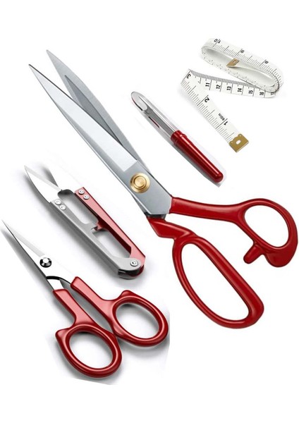 10'' Numara Somunlu Kumaş Kesim Makası Set