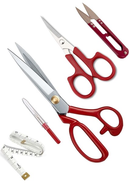 10'' Numara Somunlu Kumaş Kesim Makası Set