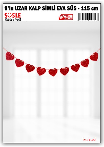Kalp Uzar, Simli Eva SüS - 10cm x 115cm indirimleri