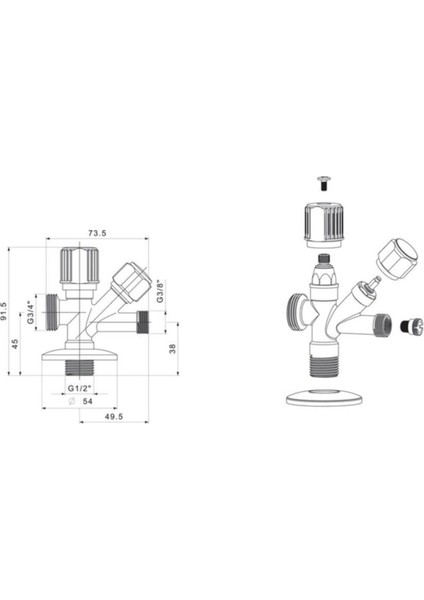 Tema Dual Çatallı Musluk