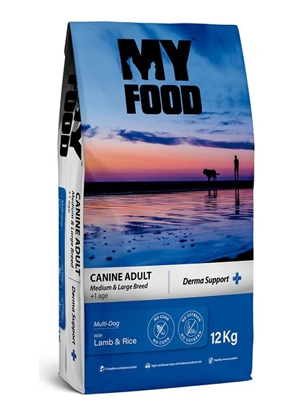 My Food Kuzulu&pirinçli Yetişkin Orta/büyük Irk Köpek Maması Derma Support 12 kg