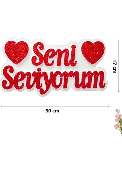Seni Seviyorum Strafor Süs - 30cm x 17m