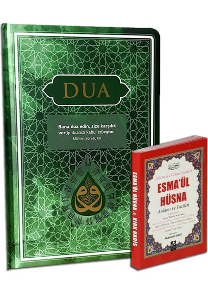 Dua (Evrâd-I Şerîfe) Orta Boy Arapça+Türkçe - Yeşil (Genişletilmiş Yeni Baskı ) ve Esmaül Hüsna