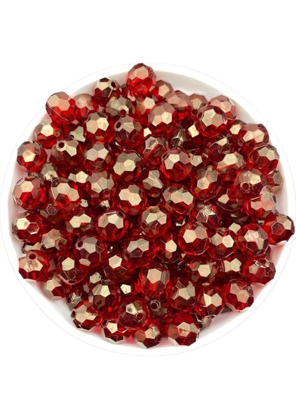 14MM Bordo Renk Petek Model Akrilik Boncuk,takı , Çanta Yapım Boncuğu (100GR,~85 Adet) fiyatları