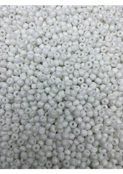 50 Gram Beyaz Renk Mat Cam Kum Boncuk , Takı Yapım Boncuğu (50GR,~600 Adet) fiyatları