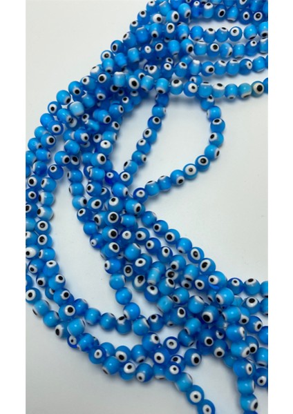 8mm Açık Mavi Yuvarlak Cam Nazar Boncuğu Dizisi /nazar Boncuk fiyatları
