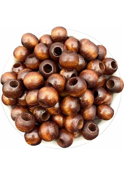 16MM Kahverengi Ahşap,tahta Boncuk (100GR,~80 Adet Boncuk) fiyatları