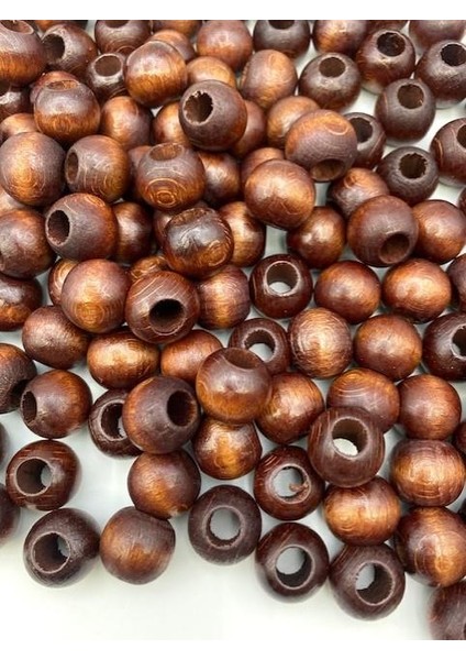 16MM Kahverengi Ahşap,tahta Boncuk (100GR,~80 Adet Boncuk) modelleri