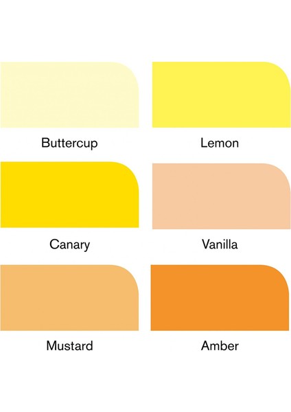 Winsor Newton Promarker 6'lı Yellow Tones modelleri