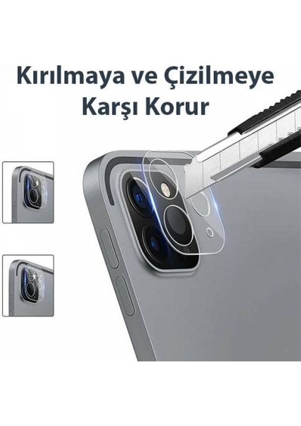 Polham 2 Adet iPad Pro 11 ve iPad Pro 12.9 2020-2021 Uyumlu Arka Kamera Koruyucu, Baloncuk Bırakmaz