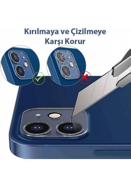 Polham 2 Adet iPhone 13, 13 Mini Uyumlu Kırılmaz Arka Kamera Koruyucu, Baloncuk Bırakmaz Koruyucu modelleri