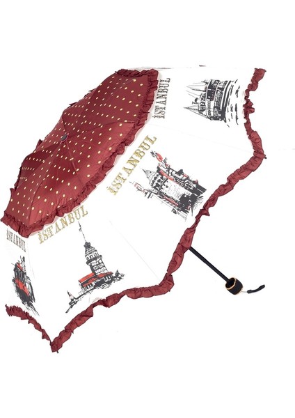 DS8815 Istanbul Desenli Temalı Kadın Şemsiye