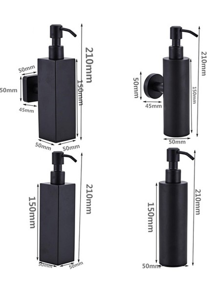 Puluz 304 Paslanmaz Çelik Duvara Monte Manuel Sabunluk