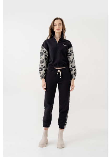 %100 Pamuklu Ekose Sweatshirt 1156