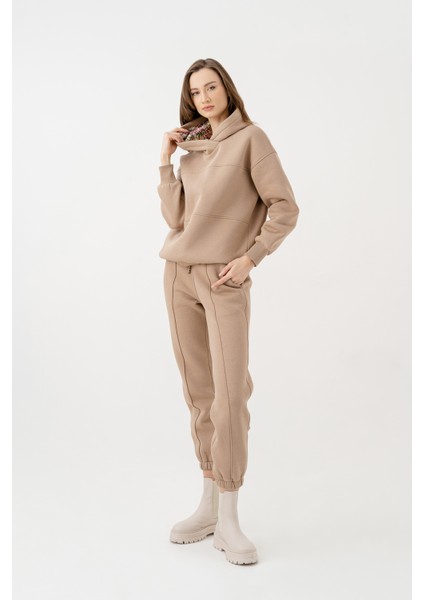 Kapüşonlu Karamel Sweatshirt 1152