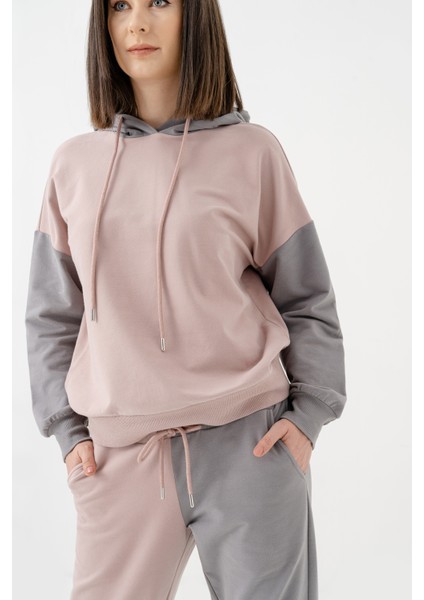 Kapüşonlu Kombinli Sweatshirt 1092