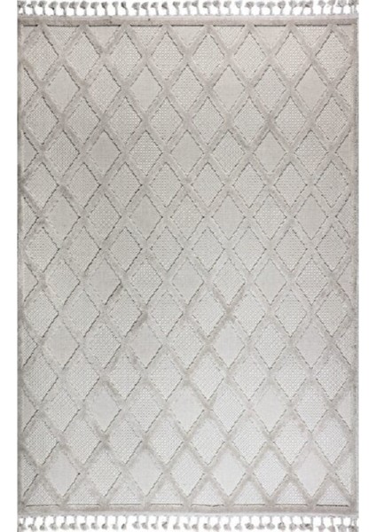 Deco Alvin 12763 Yeni Yüksek Kalite Modern Kabartmalı Örgü Saçaklı Gri Salon Halısı fiyatları