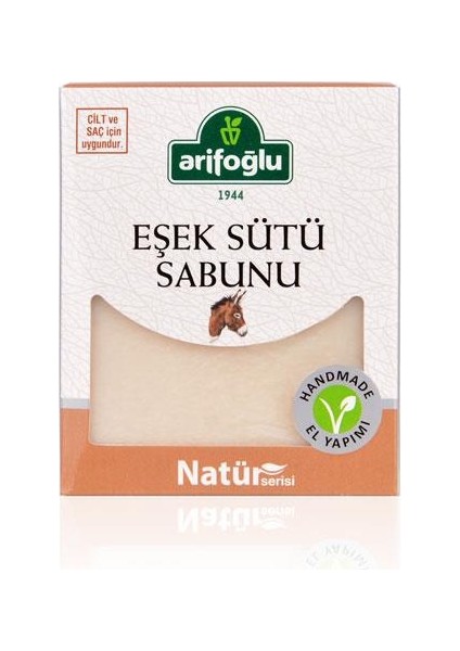 El Yapımı Natür Eşek Sütü Sabunu 125g Cilt ve Saç İçin Doğal Malzeme ile Üretilmiştir
